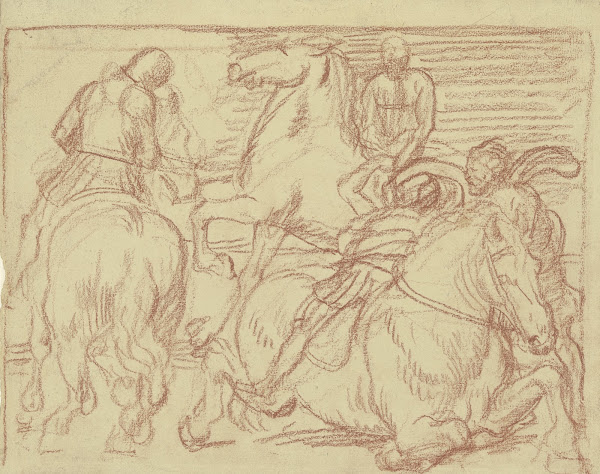 Horses bustling ca 1906
