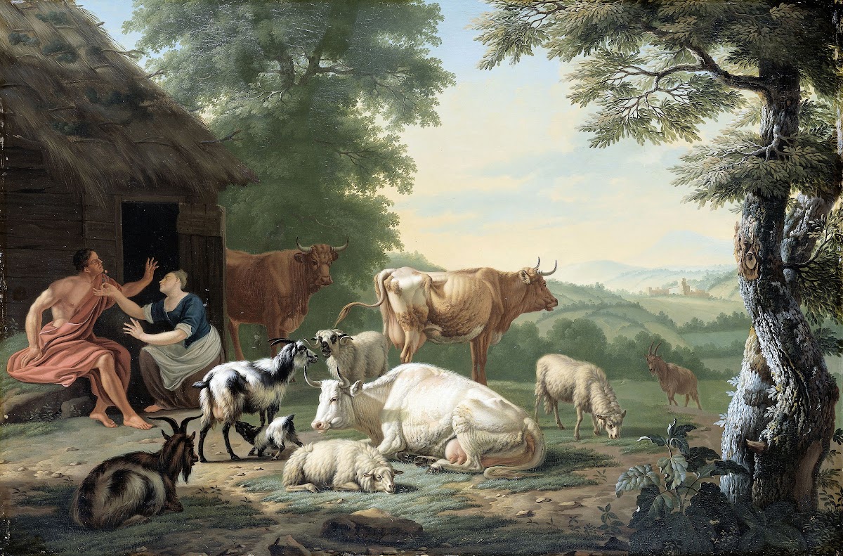 Arcadian Landscape with Shepherds and Cattle 1710   1763