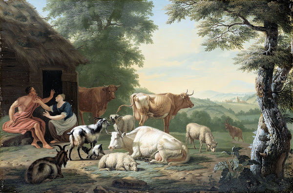 Arcadian Landscape with Shepherds and Cattle 1710   1763