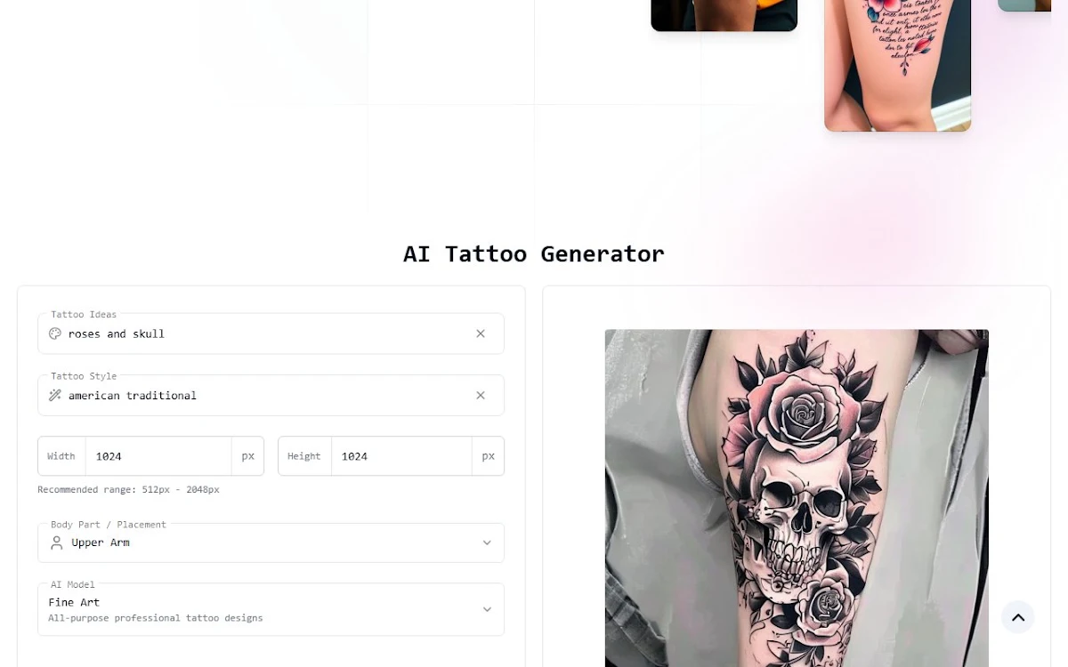 Captura de TattooGen