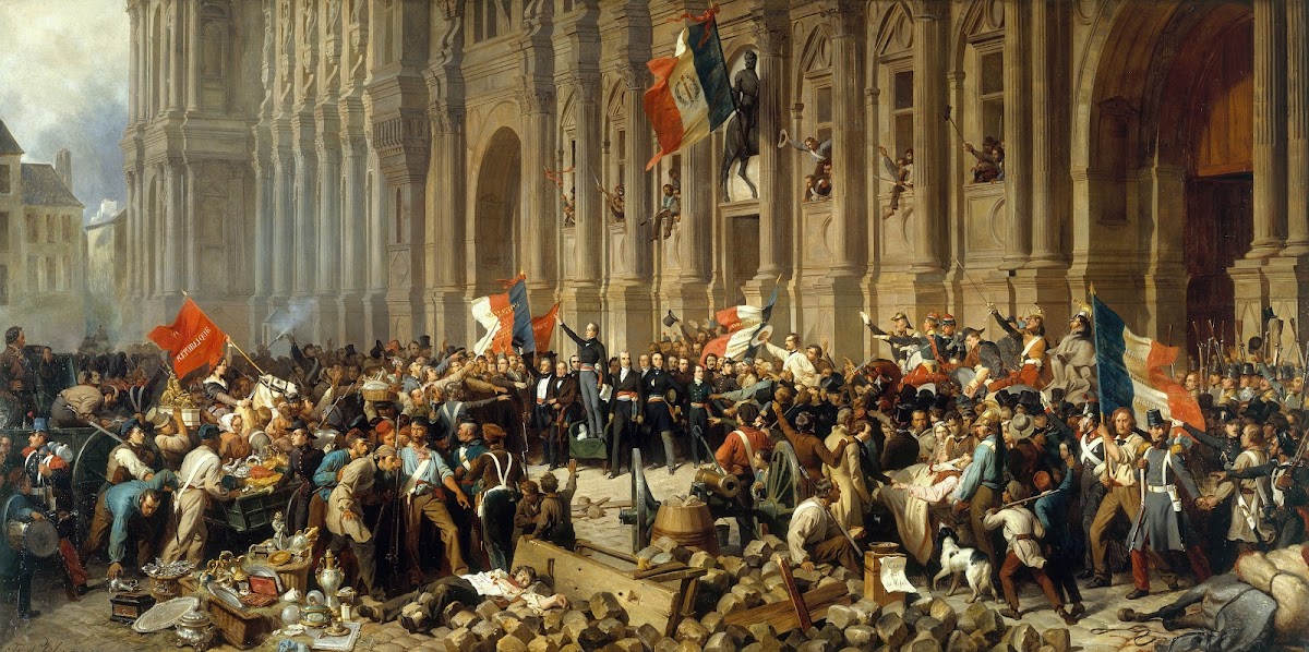 Lamartine refusant le drapeau rouge devant lHôtel de Ville 1848