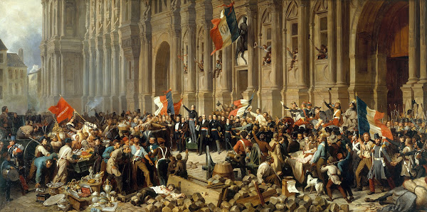 Lamartine refusant le drapeau rouge devant lHôtel de Ville 1848