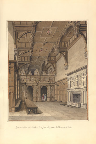 Interior View of the hall at Longleat the Seat of the Marquis of Bath 1821