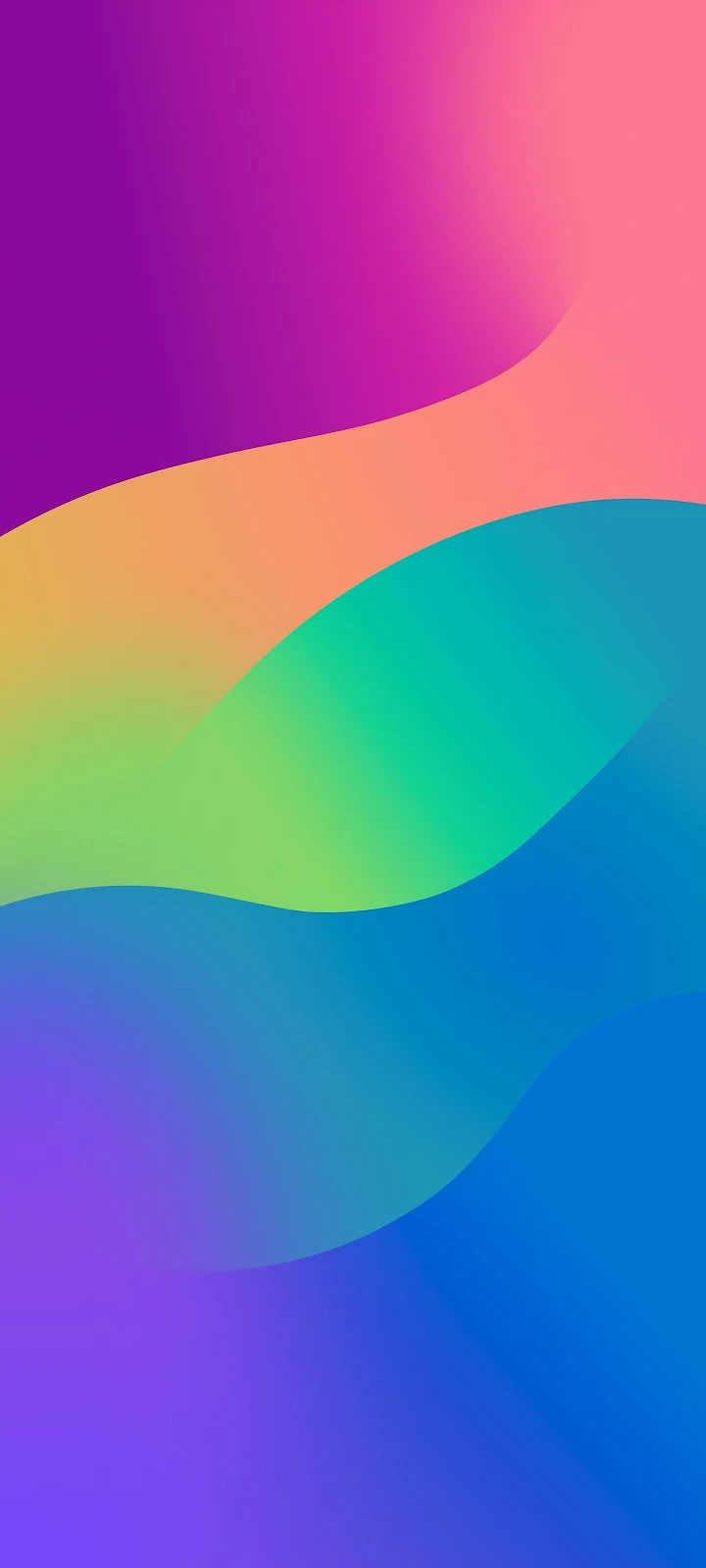 Abstract Colorful Wave Layers - Digital Abstract 2K iPhone Wallpaper (1440x3200)