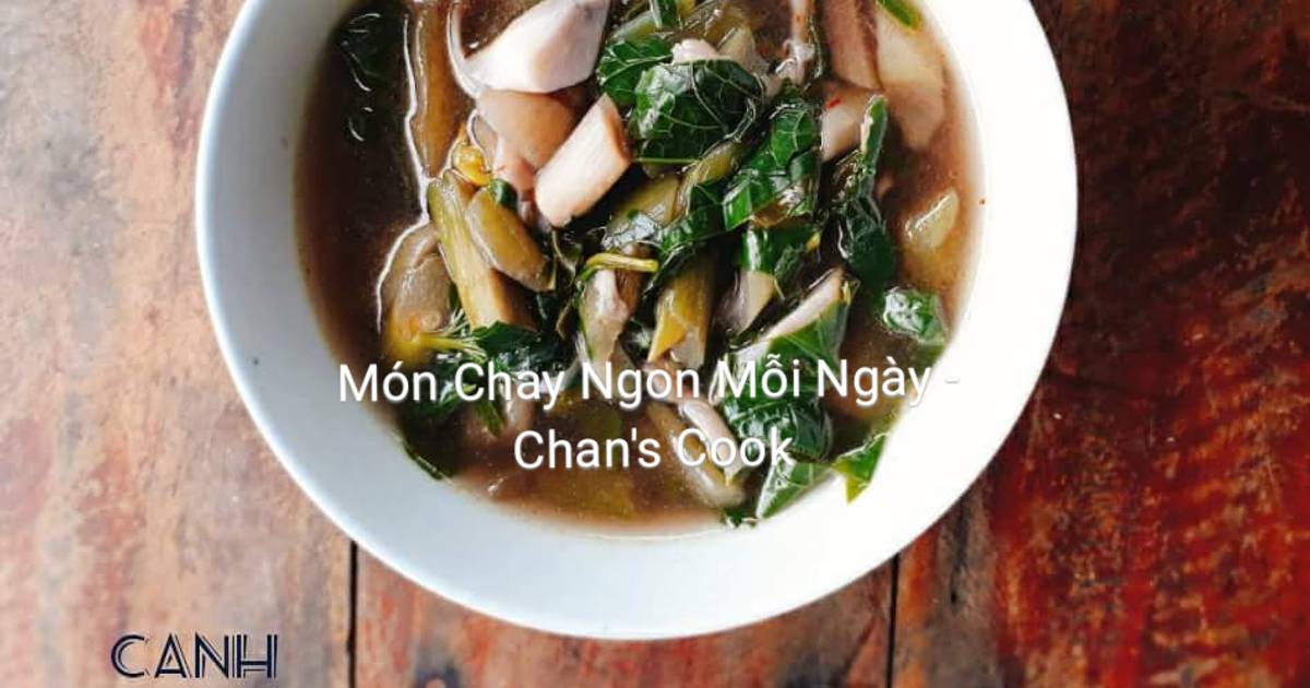 Canh thân môn nấu lá lốt chay