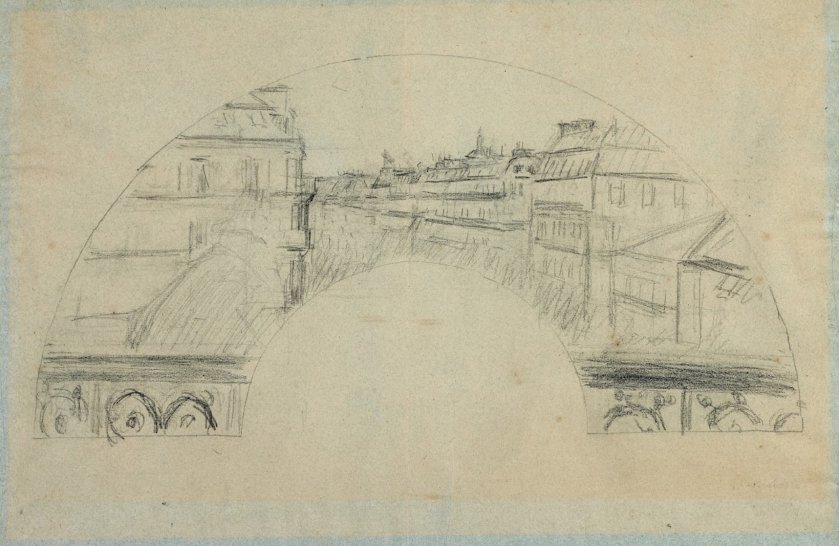 Paris boulevard Haussmann vue dun balcon projet déventail circa 1877 1879