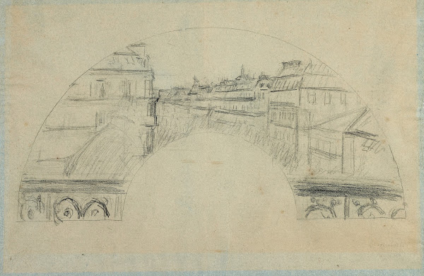 Paris boulevard Haussmann vue dun balcon projet déventail circa 1877 1879