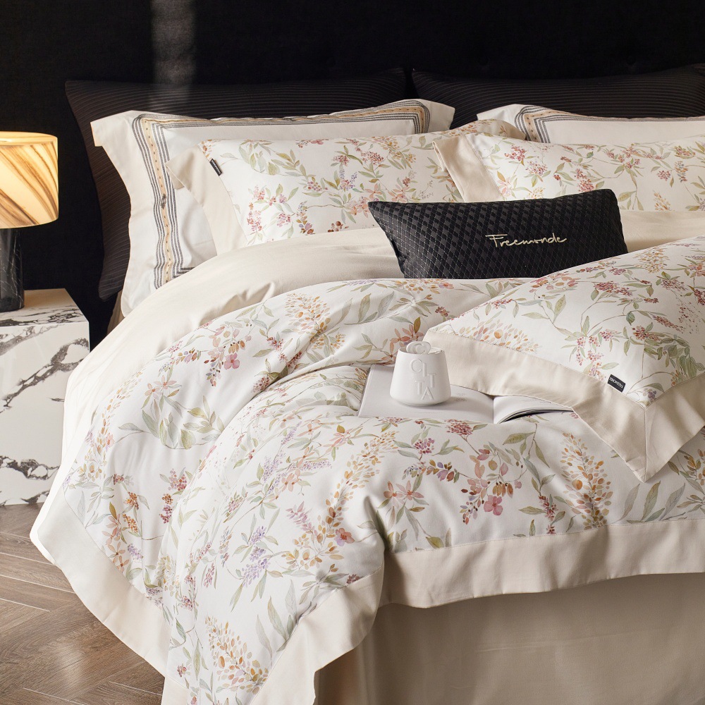 4-piece bedding set, Tencel-cotton, brushed, American style