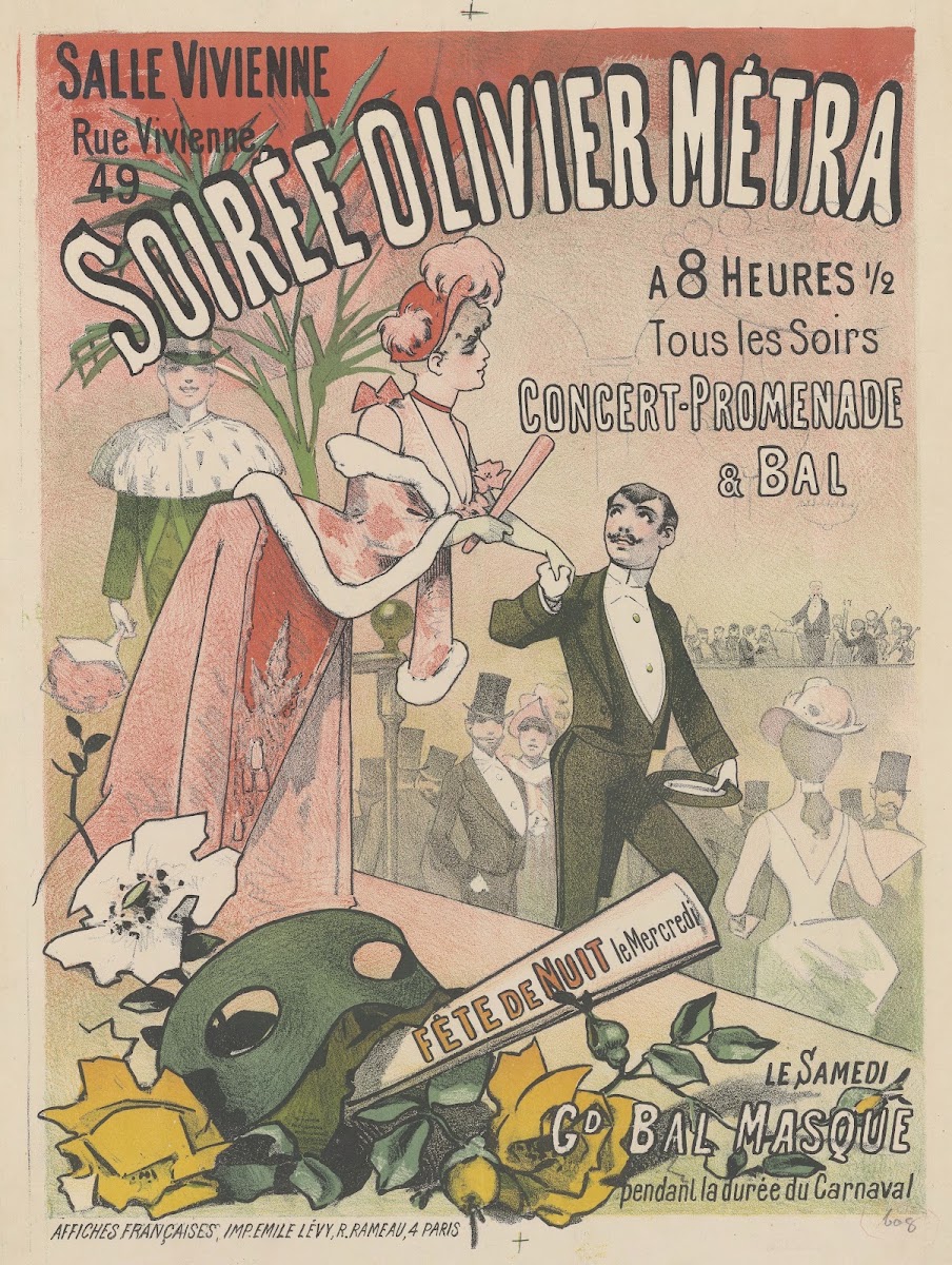 Salle Vivienne Soirée Olivier Métra 1886