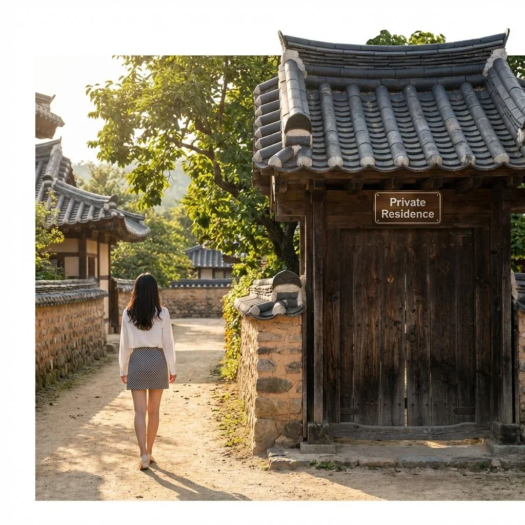 Traditional alley in Hahoe Village