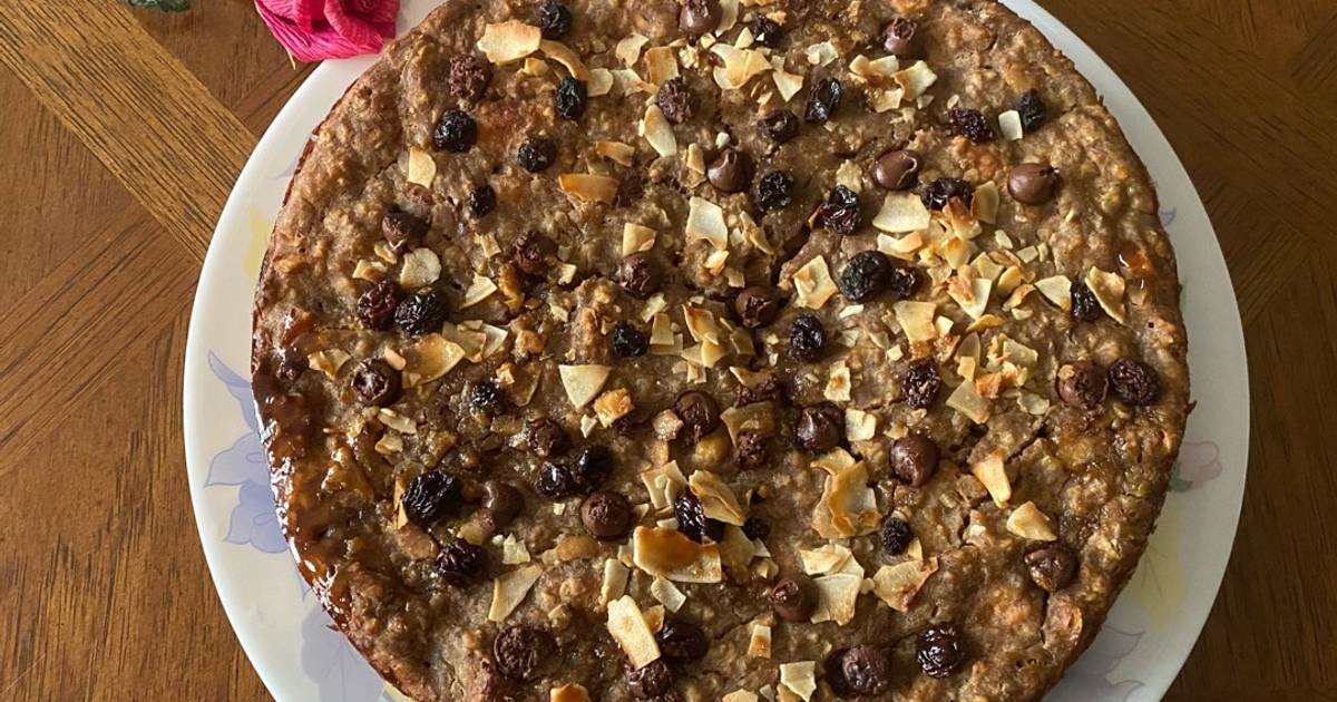 Chocolate and oats baked banana cake (Bánh chuối nướng)