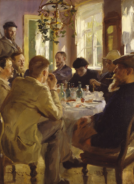 Artists luncheon at Brøndums Hotel 1883