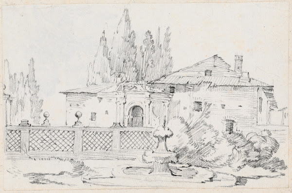 House and Trees across a Garden Wall 1744 1750