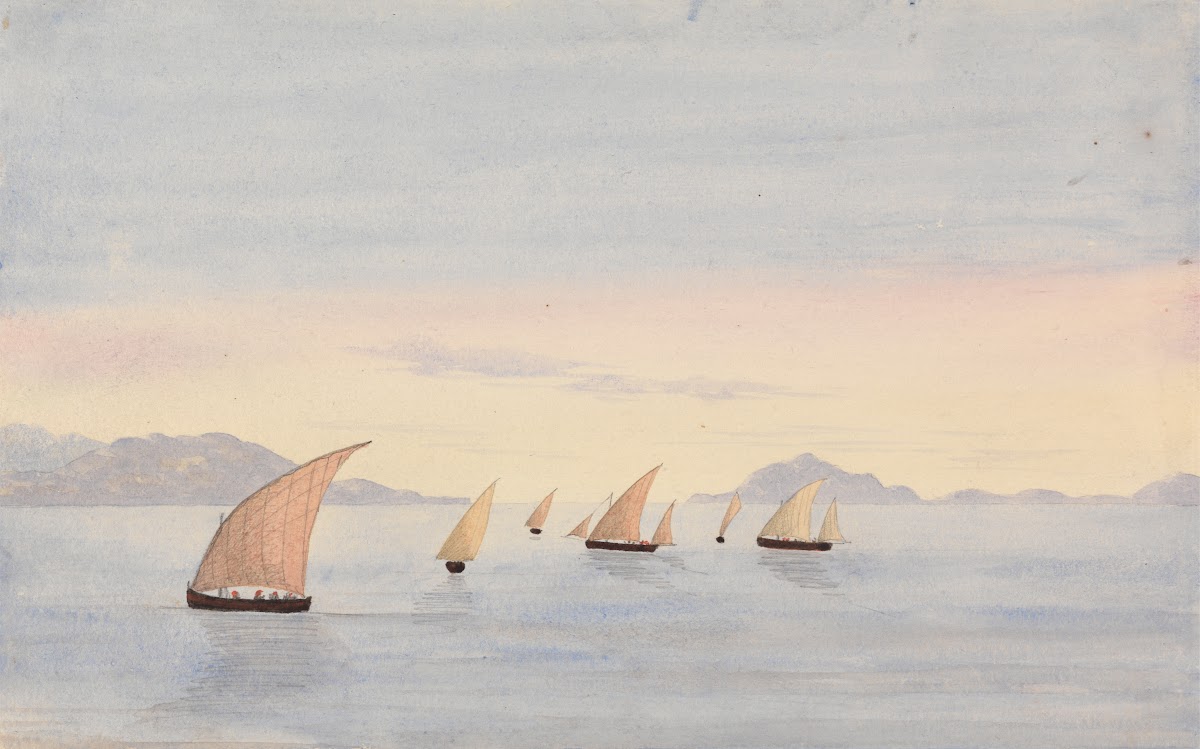 Tarifa Point Spain and Mons Abyla Africa 1843