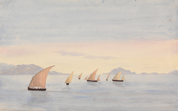 Tarifa Point Spain and Mons Abyla Africa 1843