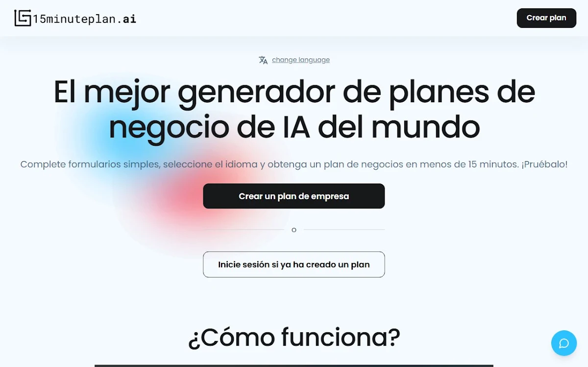 Captura de 15minuteplan.ai