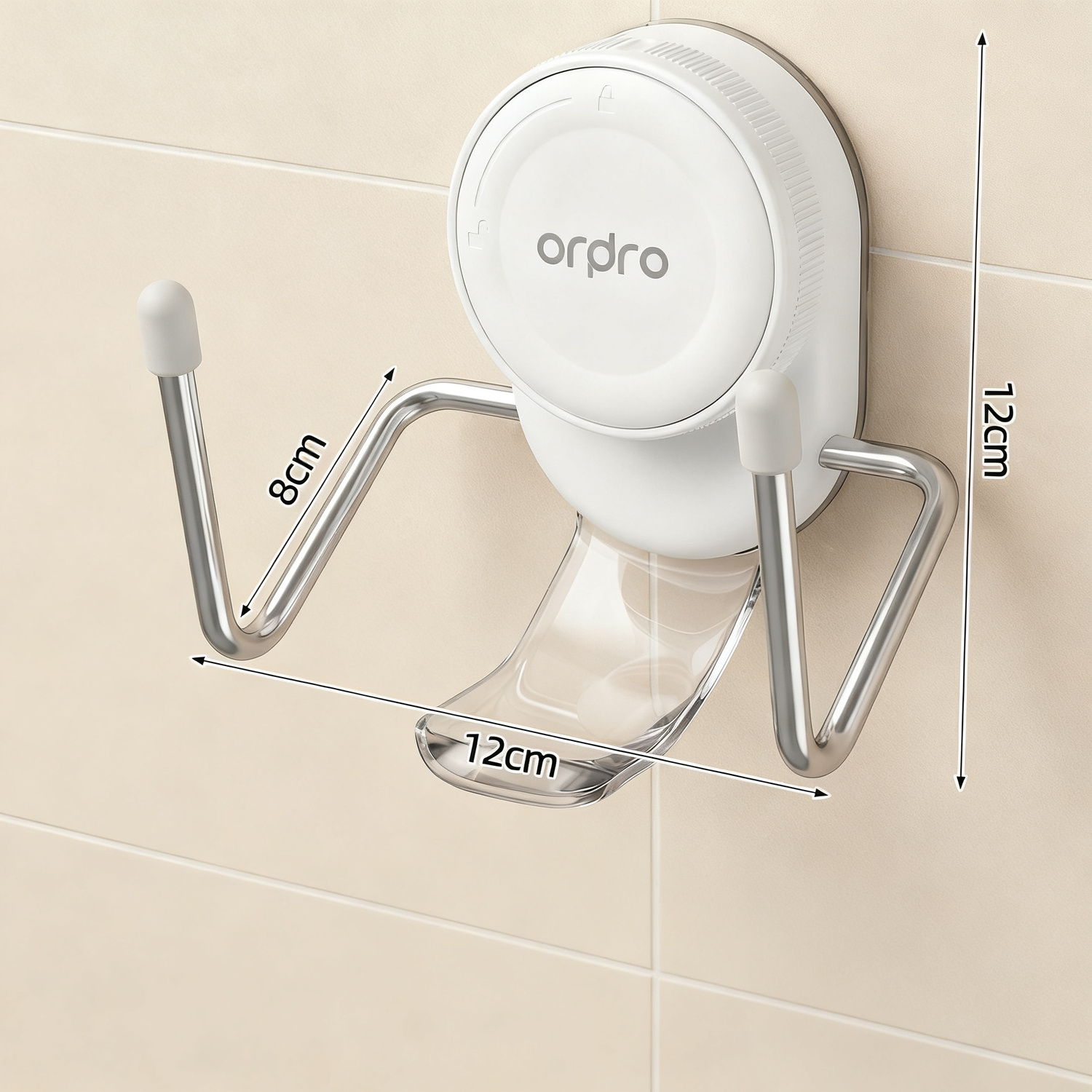 Wall-mounted pot lid and cutting board shelf with suction cup
