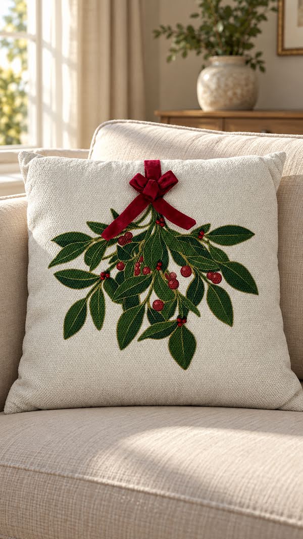 Cojín de Navidad Muerdago