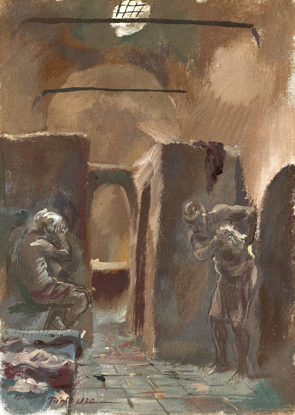 In einem Hammam in Tunis Tunesien 1930
