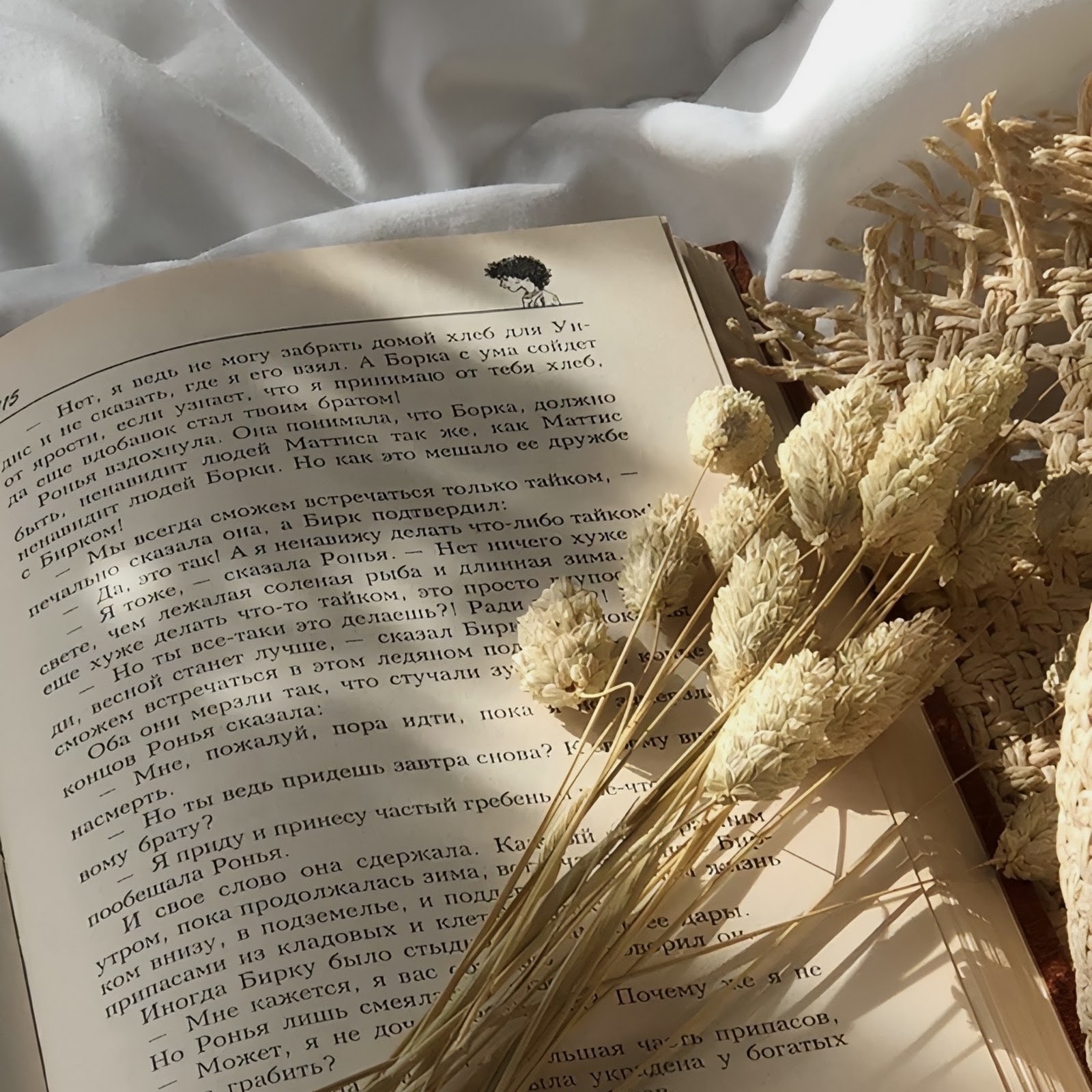 Download Open Book With Dried Flowers Full HD iPhone