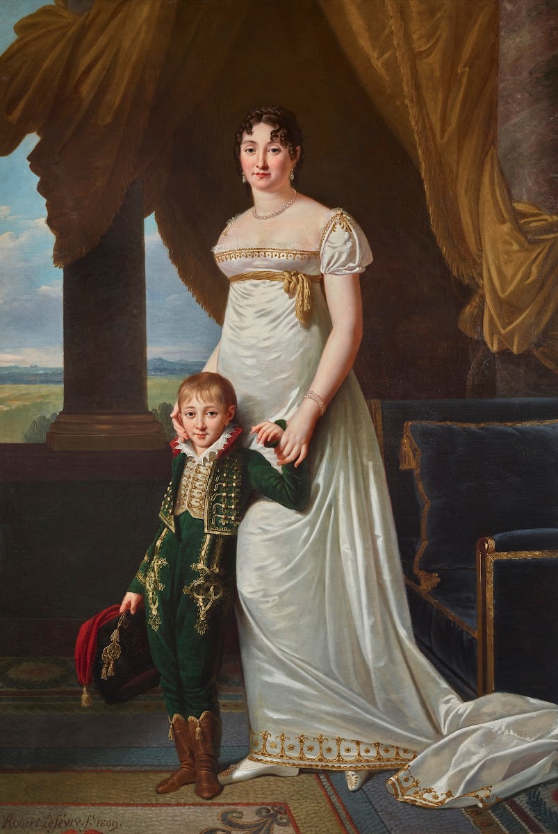 Portrait de la baronne Solignac avec son fils Jean Baptiste Eugène 1809