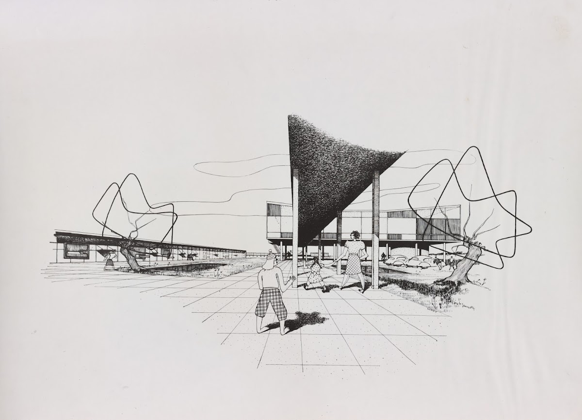 Elevated building on posts 1945 1948