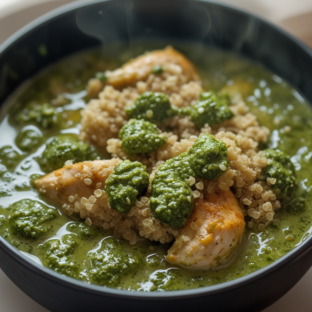 Final One-Pot Pesto Chicken & Quinoa Power Bowl