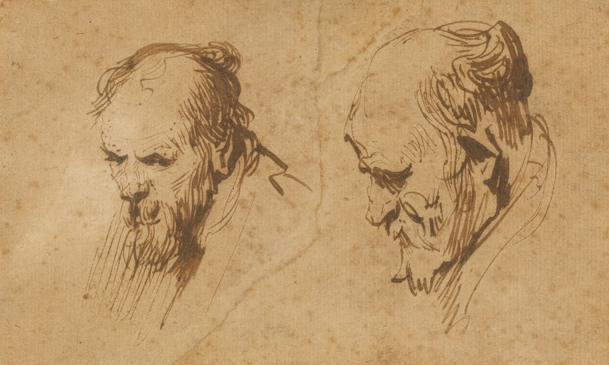 Two Studies of the Head of an Old Man 1626