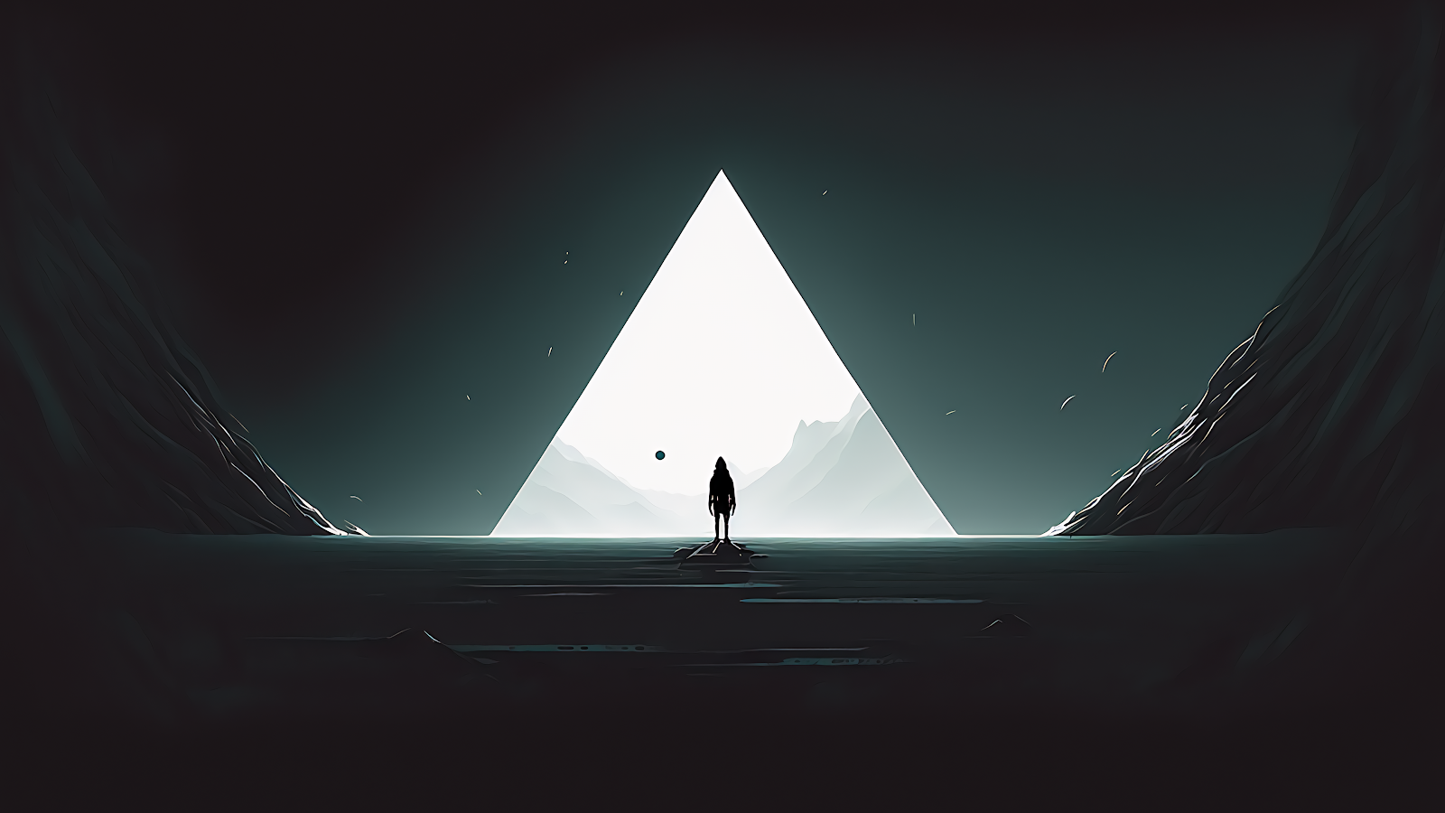 Triangle, Portal, Figure, Minimal 4K Wallpaper Background
