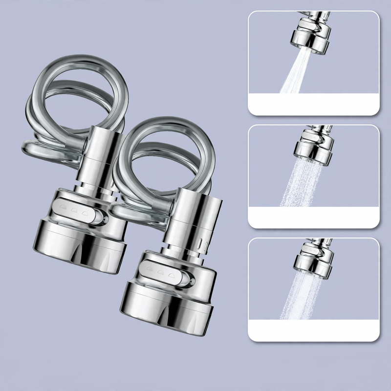 Pull-down faucet attachment, 360° swiveling