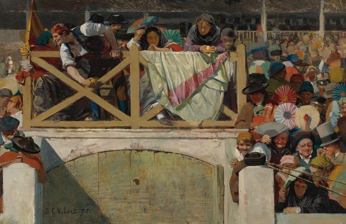 At the corrida 1875