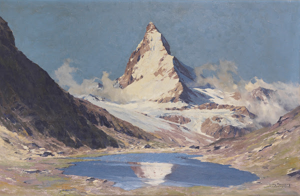 Matterhorn vom Riffelsee 1928
