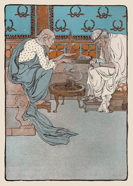 The two old mens hands shook together as they tried to warm themselves before th