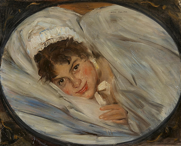 Mädchenkopf im Kissen 1898