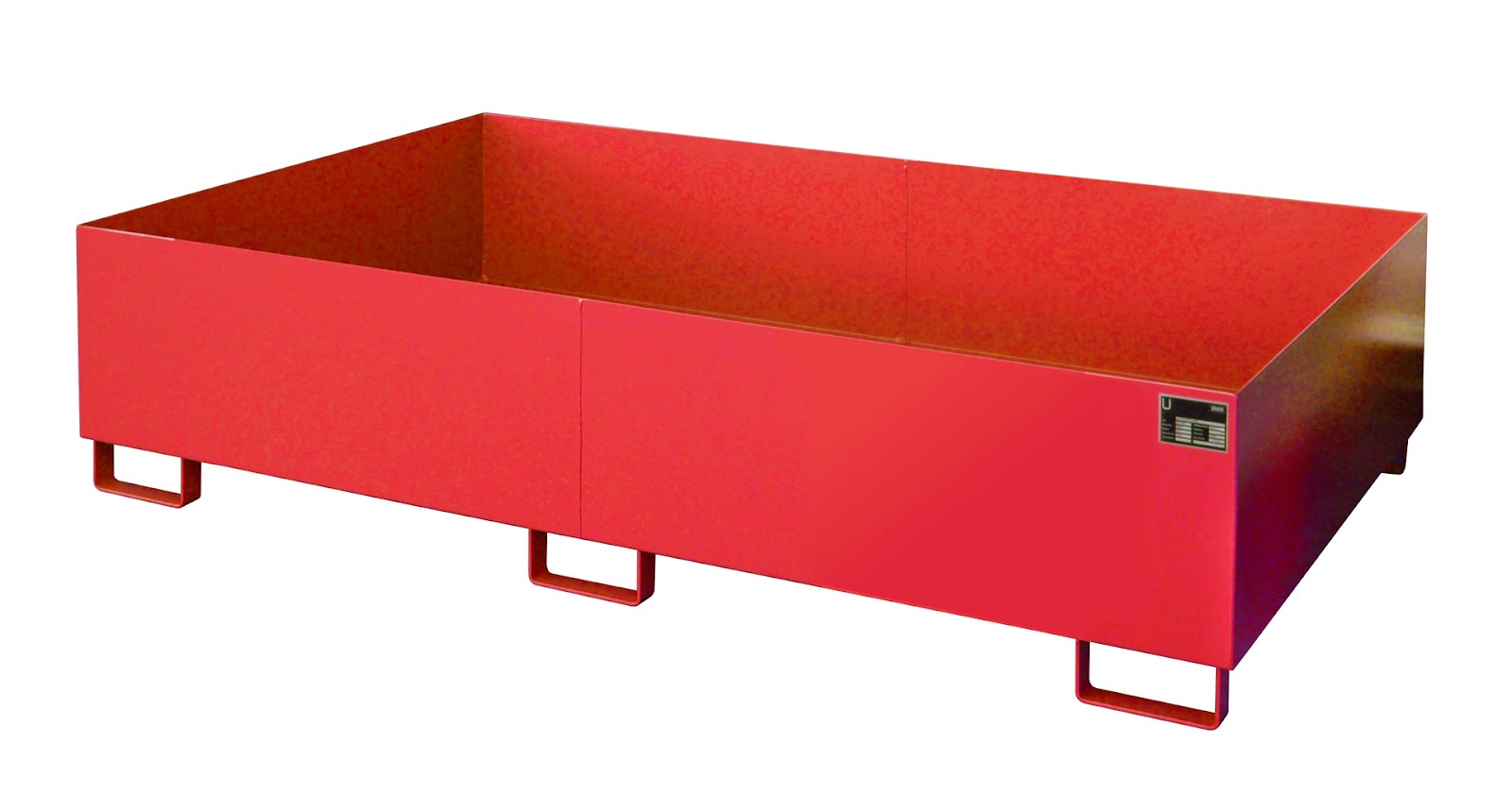 Stellingopvangbak RW 2200-2, gelakt, Vuurrood