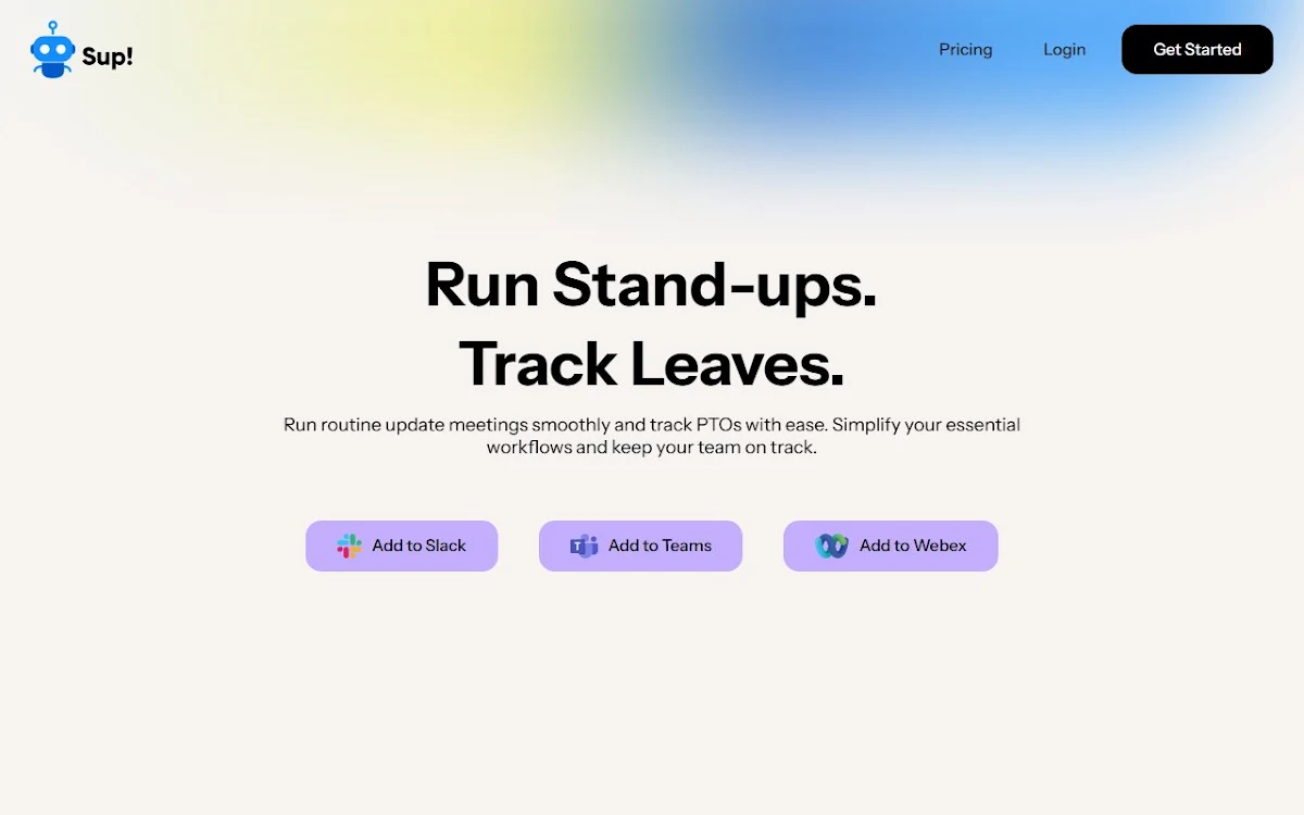 Captura de Sup Standup Bot