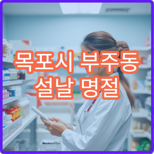 목포시 부주동 설날 명절 연휴 당번 약국 영업 중인 곳