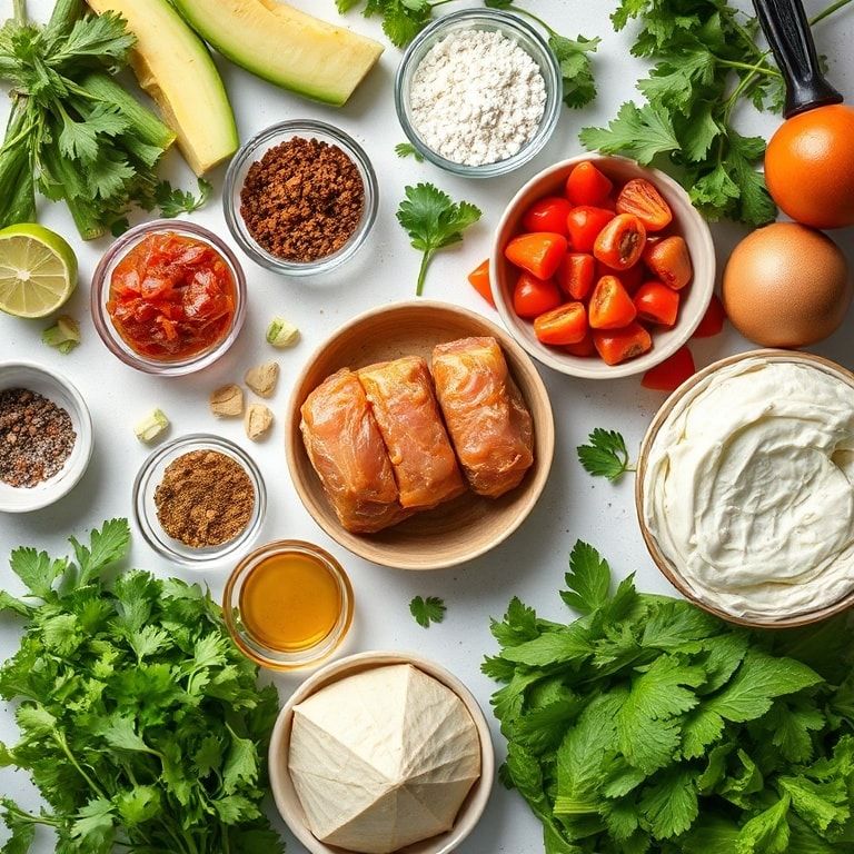 Ingredients for Savory Taco Cups: Crispy Bites Packed with Flavor – Easy Homemade Quick Appetizer