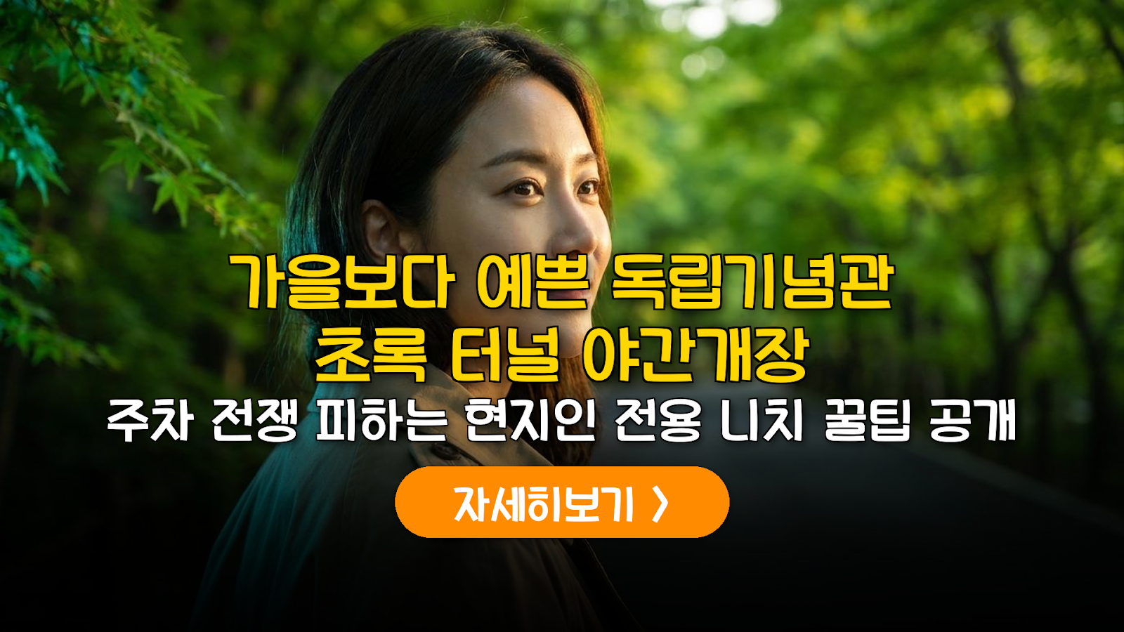 천안 독립기념관 단풍나무숲길 야간개장 주차 및 관람 가이드