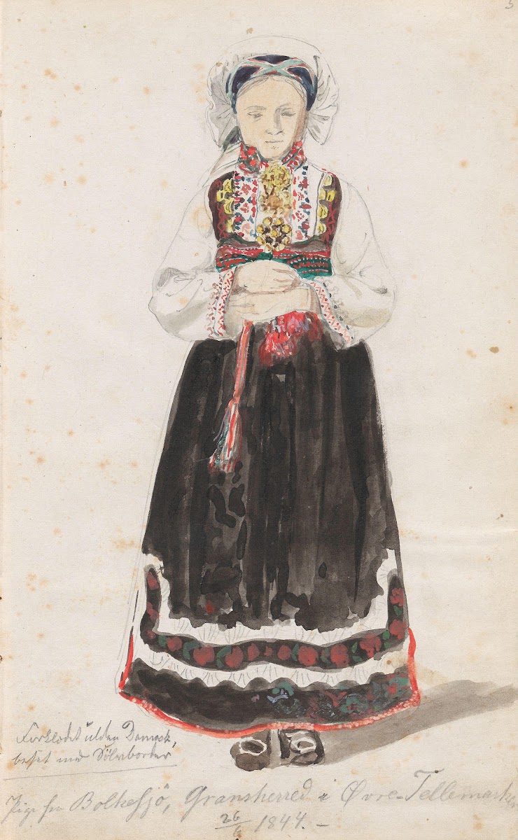 Draktstudie Bolkesjø 1844
