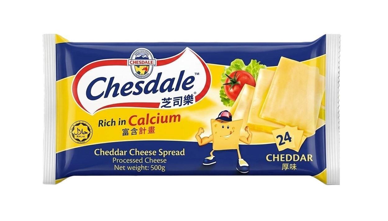 Chesdale Cheddar Slice 24'S 500G