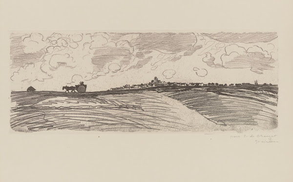 Village et charrette 1914