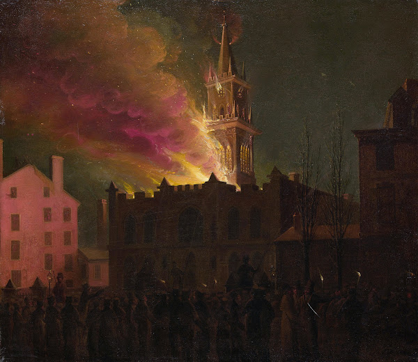 Conflagration of the Masonic Hall Chestnut Street Philadelphia Pennsylvania 1819