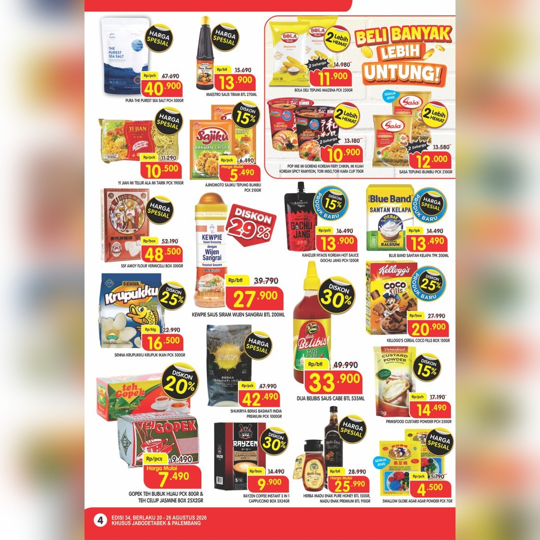 Katalog Super Hemat Jabodetabek, Palembang