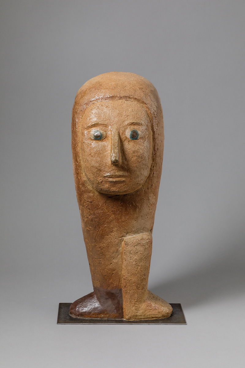 Sans titre
Sculpture et modelage - 2021 - Grès chamoté engobé et oxydes - 50 cm
