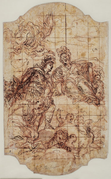 Fama kroner Scipio Africanus Samme motiv som på tegningens forside spejlvendt