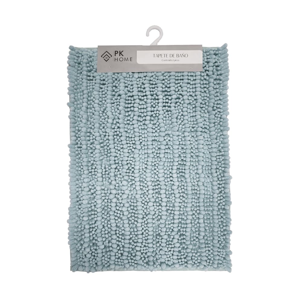Tapete de baño de poliéster PK Home™ color azul claro