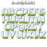 Canva Frames Handwritten Font Alphabet Block Shadow photo 2 template 51