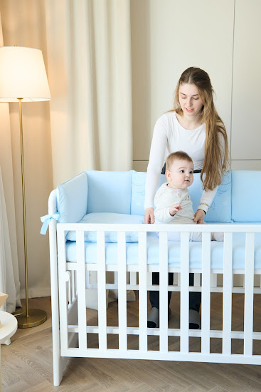 Bedding set for a baby crib 6 el Twins Beau blue
