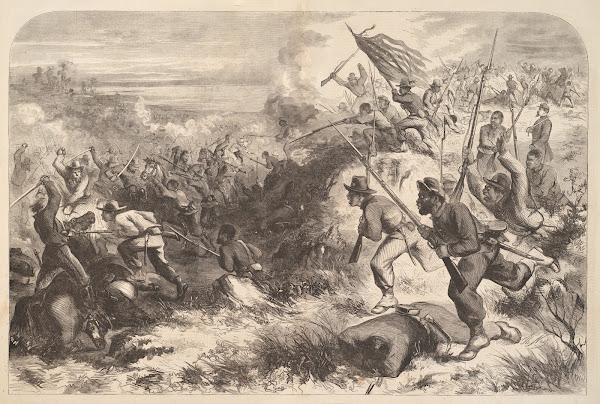 A Negro regiment in action 1863